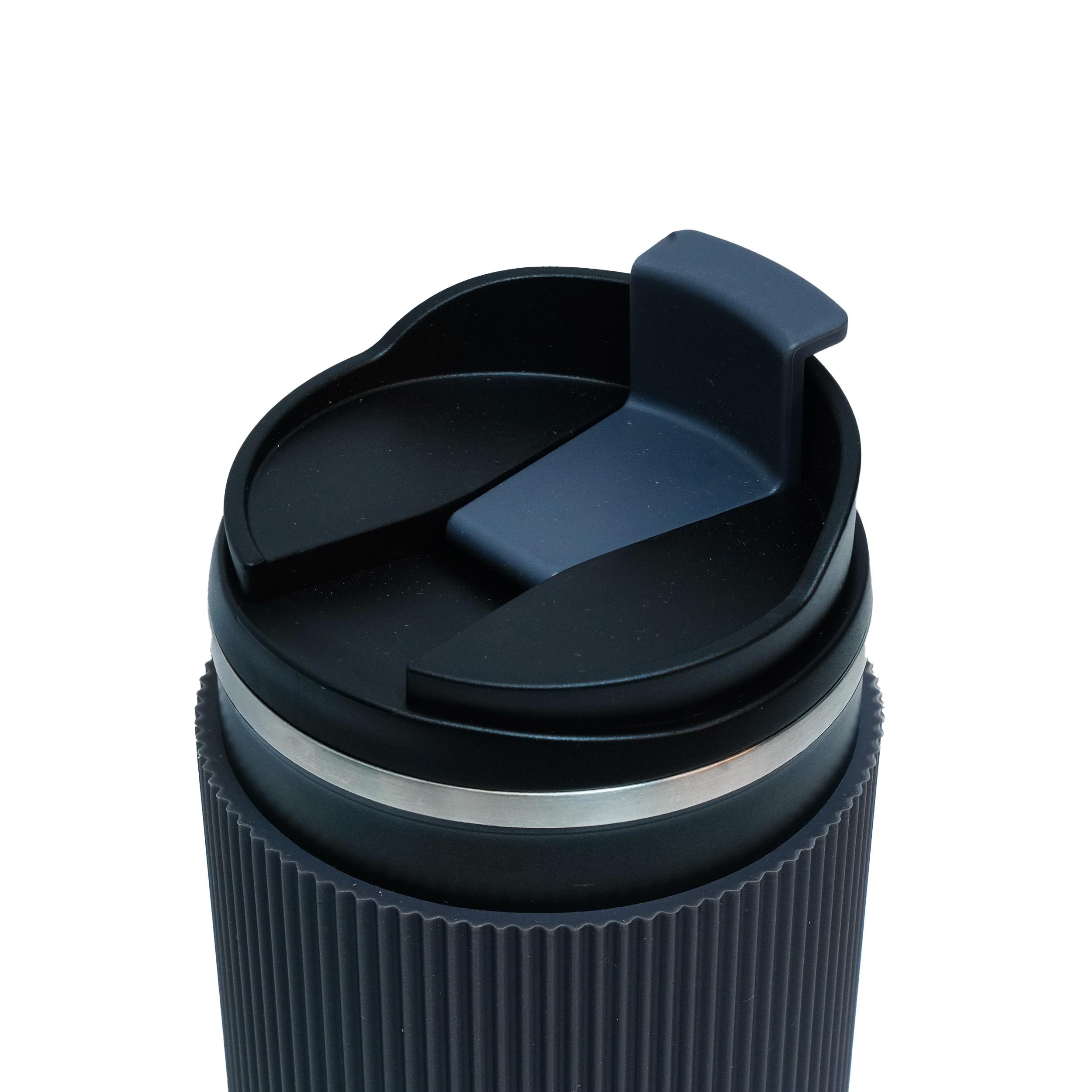 custom Tumbler With Silcon Grip - Black